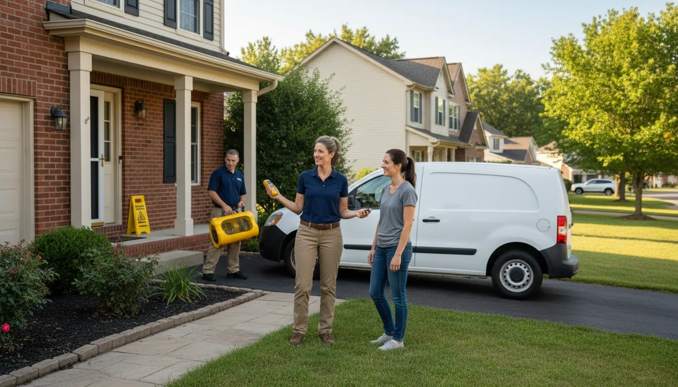 Residential water damage restoration in Forestville, PA